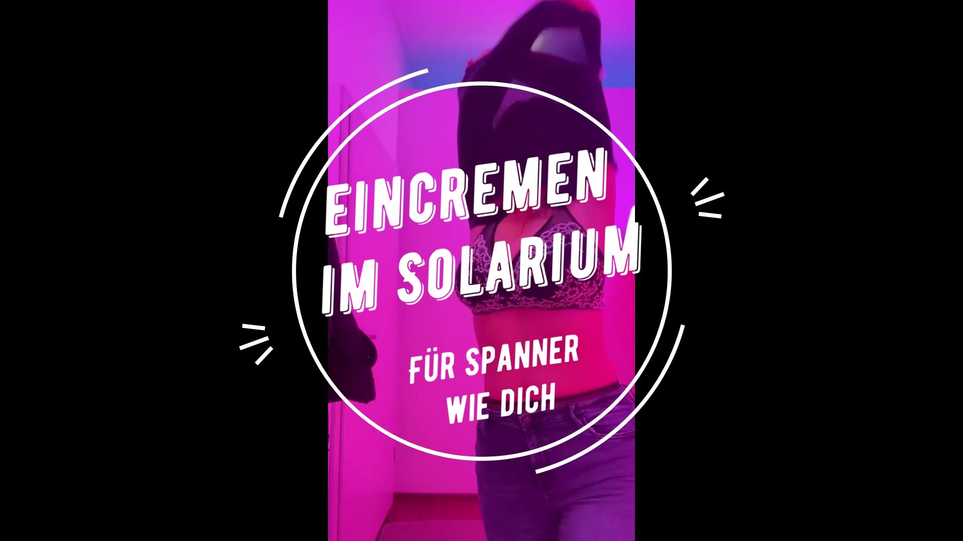 Sandybigboobs Porno Video: eincremen im Solarium für Spanner wie dich